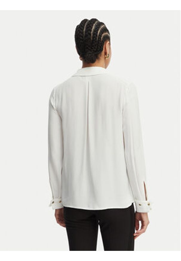 Elisabetta Franchi Bluzka CA-159-62E2-V400 Biały Regular Fit. Kolor: biały. Materiał: wiskoza