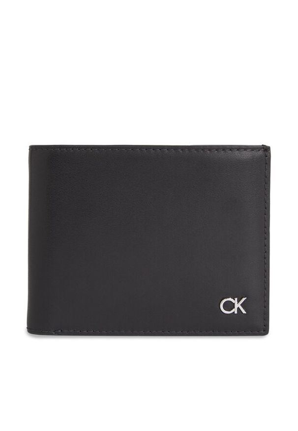 Calvin Klein Duży Portfel Męski Metal Ck K50K511692 Czarny. Kolor: czarny