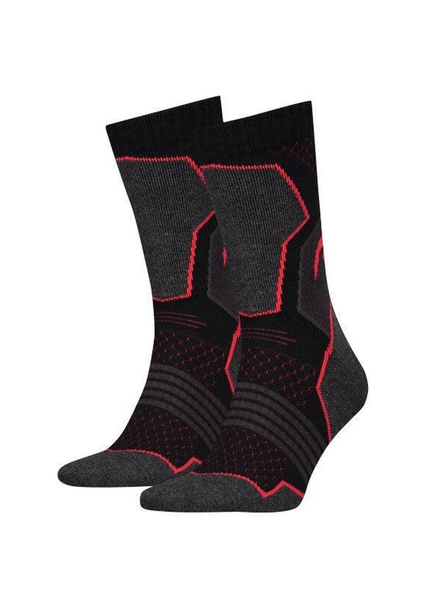 ZEAGLE - Oddychające skarpetki Unisex do chodzenia 2-pak 35-38. Kolor: szary, wielokolorowy, czarny. Materiał: poliester, poliamid, bawełna, elastan. Sport: turystyka piesza
