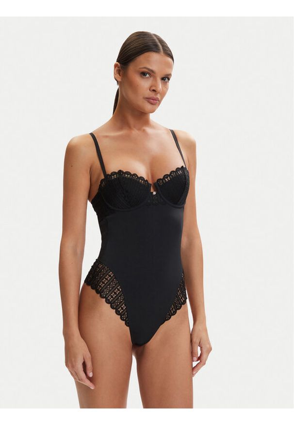BOSS Body Guipure 50561173 Czarny. Kolor: czarny. Materiał: syntetyk