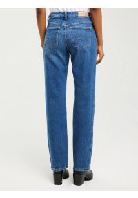 Big-Star - Jeansy damskie z prostą nogawką niebieskie Myrra 313. Okazja: na co dzień. Kolor: niebieski. Styl: sportowy, casual #6