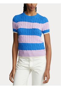 Polo Ralph Lauren Sweter 211913765001 Kolorowy Regular Fit. Typ kołnierza: polo. Materiał: bawełna. Wzór: kolorowy