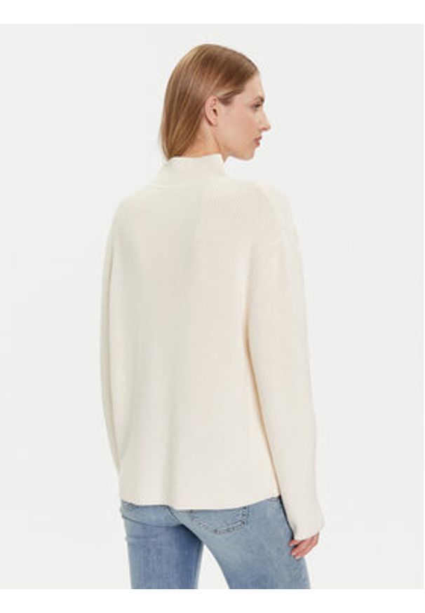 Tommy Jeans Sweter Badge DW0DW21676 Écru Relaxed Fit. Materiał: bawełna