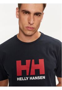 Helly Hansen T-Shirt Logo 30396 Granatowy Regular Fit. Kolor: niebieski. Materiał: bawełna #2