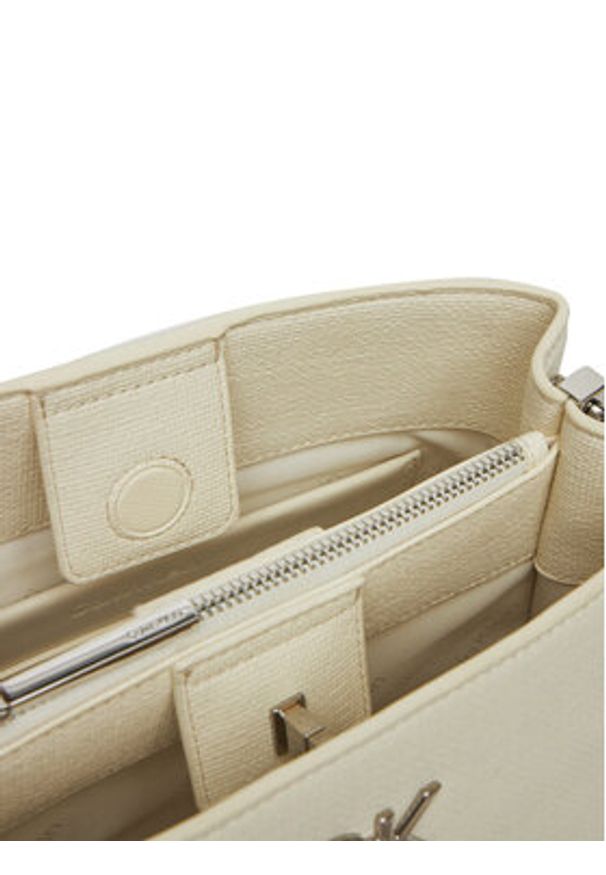Calvin Klein Torebka Ck Bucket Bag_Tex K60K613179 Biały. Kolor: biały. Materiał: skórzane