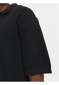 Jack & Jones Polo Linen 12252748 Czarny Regular Fit. Typ kołnierza: polo. Kolor: czarny. Materiał: bawełna #2