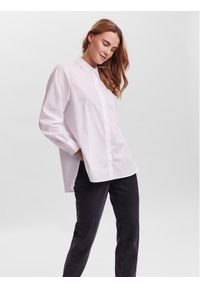 Vero Moda Koszula 10264952 Biały Regular Fit. Kolor: biały. Materiał: bawełna