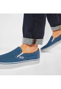 Vans Tenisówki Classic Slip-On VN-0ENVY Granatowy. Zapięcie: bez zapięcia. Kolor: niebieski. Materiał: materiał #8
