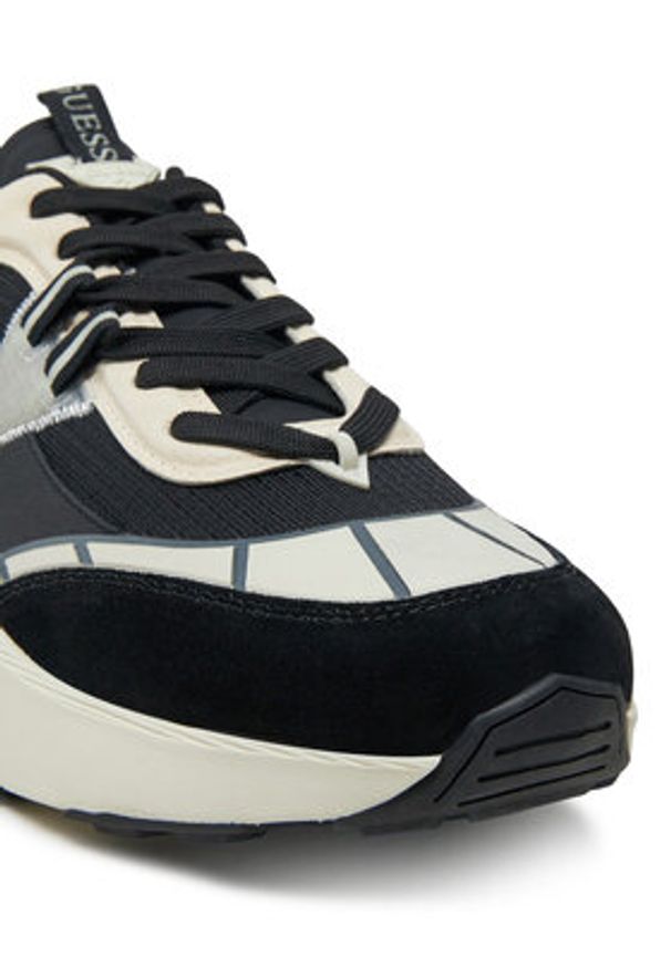 Guess Sneakersy FMJVAL ELE12 Czarny. Kolor: czarny. Materiał: skóra