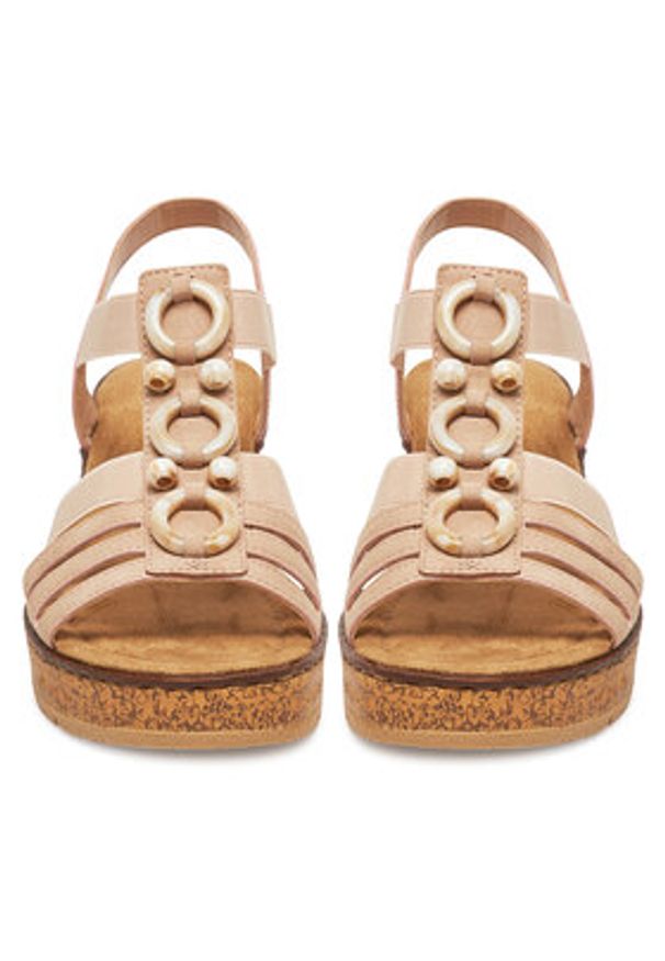 Rieker Sandały CEO-63778-31 Beżowy. Kolor: beżowy. Materiał: materiał