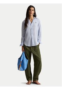 Polo Ralph Lauren Koszula 211970730503 Błękitny Classic Fit. Typ kołnierza: polo. Kolor: niebieski. Materiał: len #3