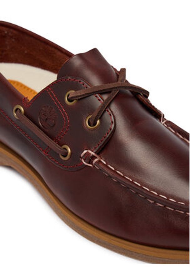 Timberland Półbuty Classic Boat TB0A2Q9XEIW1 Bordowy. Kolor: czerwony. Materiał: skóra
