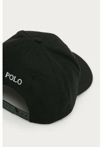 Polo Ralph Lauren - Czapka z daszkiem. Kolor: czarny. Materiał: tkanina, poliester. Wzór: aplikacja #4