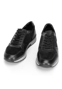Wittchen - Męskie sneakersy ze skóry zamszowej i licowej czarne. Okazja: na co dzień. Nosek buta: okrągły. Kolor: czarny. Materiał: zamsz, skóra #7