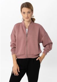 Volcano - Bluza typu bomberka B-CHERRY. Okazja: na co dzień. Kolor: różowy. Materiał: materiał. Wzór: gładki. Styl: klasyczny, casual, elegancki #1