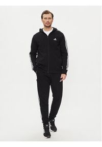 Adidas - adidas Bluza Essentials French Terry 3-Stripes Full-Zip Hoodie IC0433 Czarny Regular Fit. Kolor: czarny. Materiał: bawełna #4