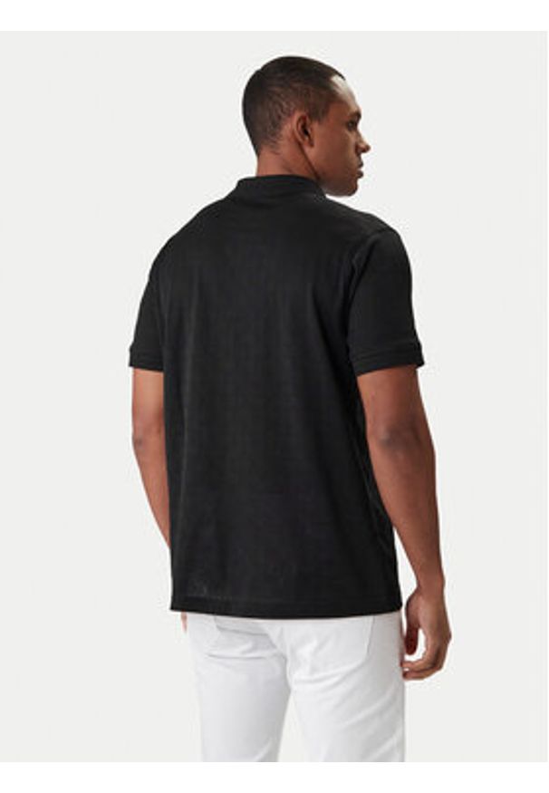 Karl Lagerfeld - KARL LAGERFELD Polo 745008 561204 Czarny Slim Fit. Typ kołnierza: polo. Kolor: czarny. Materiał: bawełna