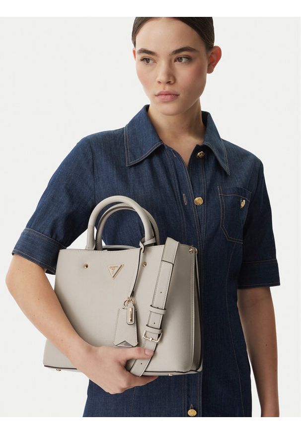 Guess Torebka Meridian II HWBG69 74060 Beżowy. Kolor: beżowy. Materiał: skórzane