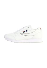 Sneakersy damskie Fila Orbit Low. Okazja: na co dzień. Kolor: biały. Materiał: tkanina, skóra, syntetyk, materiał. Sport: turystyka piesza