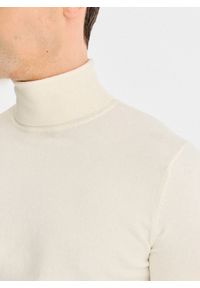 Pako Lorente - PAKO LORENTE - Biały gładki golf męski. Typ kołnierza: golf. Kolor: biały, czarny, zielony. Materiał: poliamid, bawełna, elastan. Wzór: gładki. Sezon: jesień #3