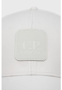 C.P. Company czapka kolor biały z aplikacją. Kolor: biały. Wzór: aplikacja #4