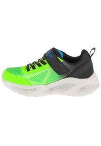 skechers - Buty sportowe Sneakersy chłopięce, Meteor-Lights - Krendox. Kolor: zielony. Materiał: materiał. Model: Skechers Sport. Sport: turystyka piesza