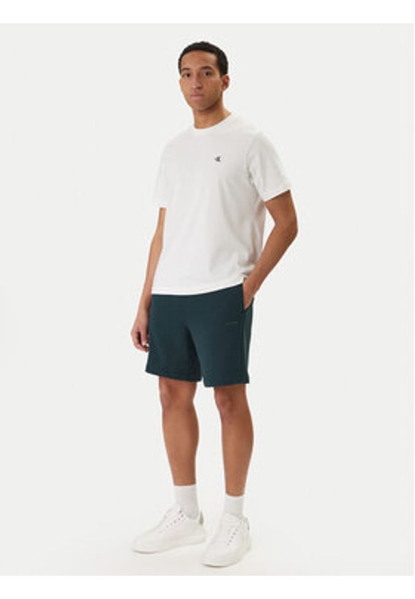Calvin Klein Szorty sportowe Nano Logo LV04LF244G Zielony Regular Fit. Kolor: zielony. Materiał: bawełna. Styl: sportowy