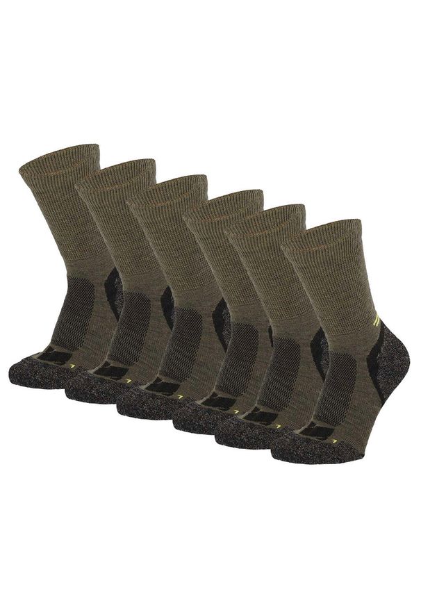 XTREME SOCKSWEAR - Skarpety turystyczne dla dorosłych Xtreme Wełna Merino, 6 szt. Kolor: zielony. Materiał: wełna. Sport: turystyka piesza