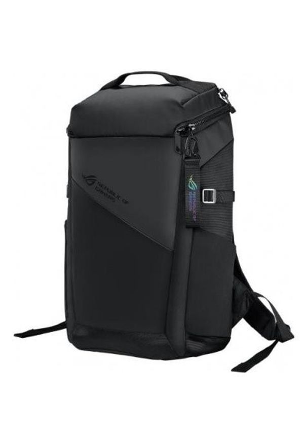 ASUS - Asus ROG Ranger BP2701 czarny. Kolor: czarny. Materiał: poliester, lycra. Wzór: paski, napisy. Styl: casual