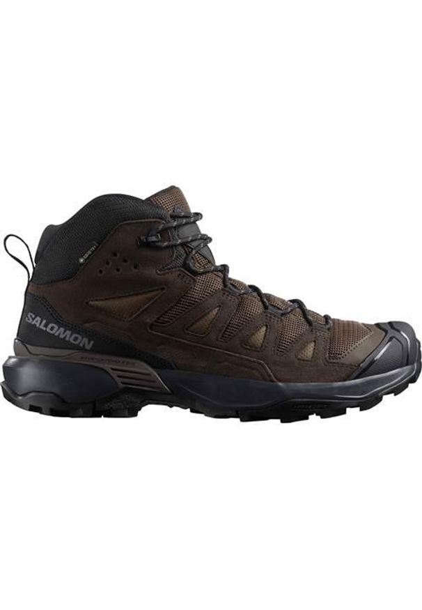 salomon - Buty trekkingowe męskie Salomon X Ultra 360 Ltr Mid Gtx Gore-tex. Wysokość cholewki: za kostkę. Zapięcie: sznurówki. Kolor: brązowy. Materiał: materiał. Szerokość cholewki: normalna. Technologia: Gore-Tex. Sport: turystyka piesza