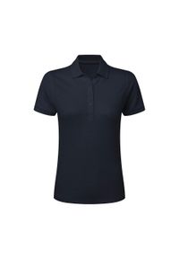 SG - Damska Koszulka Polo Signature Stretch Bez Metki. Typ kołnierza: polo. Kolor: niebieski