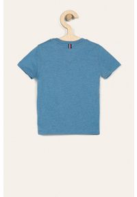 TOMMY HILFIGER - Tommy Hilfiger - T-shirt dziecięcy 74-176 cm. Okazja: na co dzień. Kolor: niebieski. Materiał: bawełna, materiał, dzianina. Wzór: gładki. Styl: casual #3