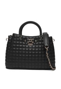 Guess Torebka Nadira HWQG84 24060 Czarny. Kolor: czarny. Materiał: skórzane