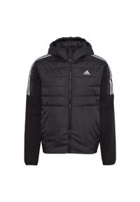 Adidas - Essentials Insulated Hooded Hybrid Jacket. Kolor: czarny. Materiał: materiał #2
