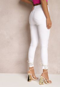 Renee - Białe Jeansy Skinny z Wysokim Stanem Yholo. Stan: podwyższony. Kolor: biały. Styl: klasyczny