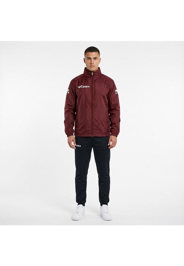 LEGEA - Kurtka przeciwdeszczowa ITALIA SPECIAL dla dorosłych bordowa. Kolor: czerwony, wielokolorowy, brązowy. Styl: sportowy