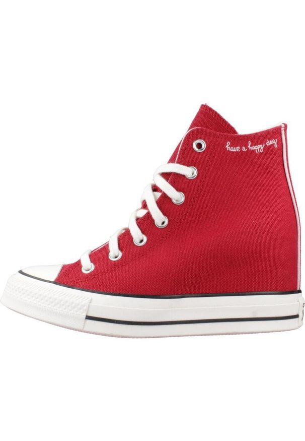 Converse - Buty CONVERSE CHUCK TAYLOR ALL STAR WEDGE Bordeaux. Kolor: czerwony. Materiał: tkanina. Model: Converse All Star