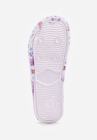 Born2be - Fioletowe Klapki Basenowe w Kwiatowy Wzór z Perforacją Pertumal. Okazja: na co dzień, na spacer. Kolor: fioletowy. Materiał: dzianina, jeans, dresówka. Wzór: kwiaty. Sezon: lato. Styl: wakacyjny, casual, elegancki #8