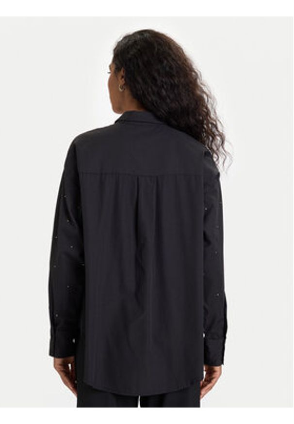 Vero Moda Koszula Fanni 10337791 Czarny Oversize. Kolor: czarny. Materiał: bawełna