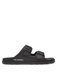 Karl Lagerfeld - KARL LAGERFELD Klapki Kondo Tred KL70975 Czarny. Kolor: czarny. Materiał: skóra
