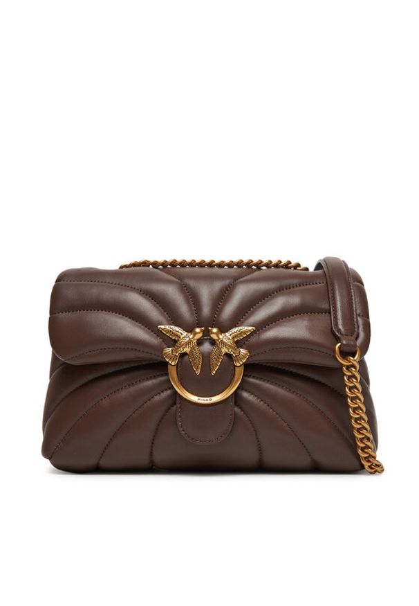 Pinko - PINKO Torebka Love Puff Classic Cl 100038 A1EX Brązowy. Kolor: brązowy. Materiał: skórzane