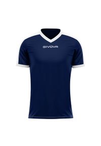 Koszulka piłkarska dla dzieci Givova Revolution Interlock. Kolor: biały, wielokolorowy, niebieski. Sport: piłka nożna #1