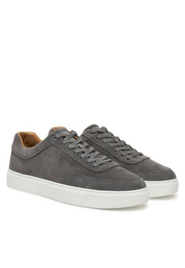 Calvin Klein Sneakersy Clean Cup Low Laceup Oxf Su HM0HM01880 Szary. Kolor: szary. Materiał: skóra