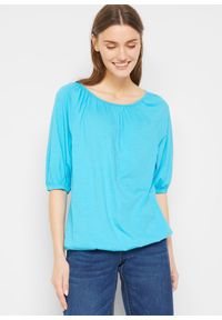 bonprix - T-shirt z czystej bawełny organicznej. Kolor: niebieski. Materiał: bawełna. Długość rękawa: krótki rękaw. Długość: krótkie #1