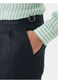 BOSS Szorty materiałowe H-Perin 50561858 Granatowy Tapered Fit. Kolor: niebieski. Materiał: len #3