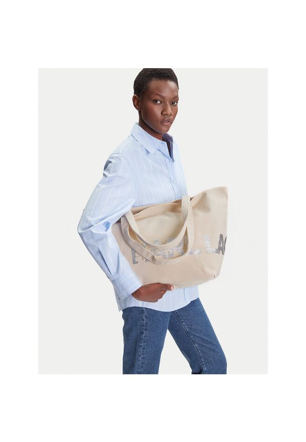 Karl Lagerfeld - Torebka KARL LAGERFELD. Kolor: beżowy