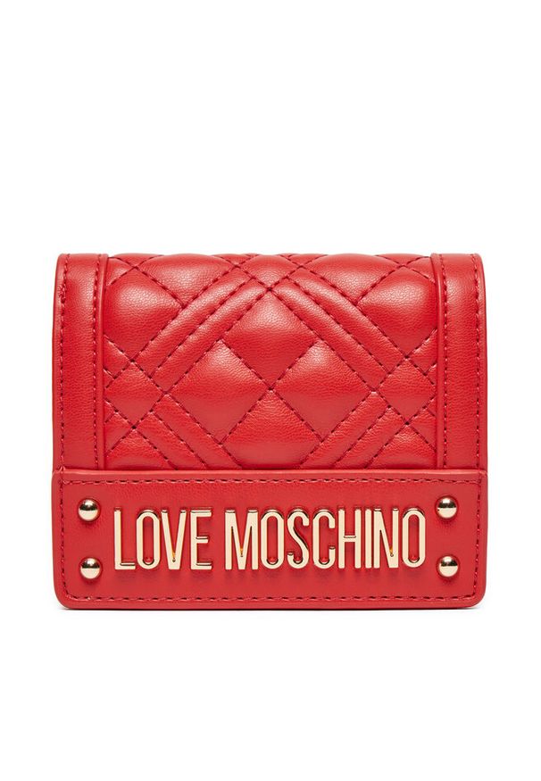 Love Moschino - Mały Portfel Damski LOVE MOSCHINO. Kolor: czerwony