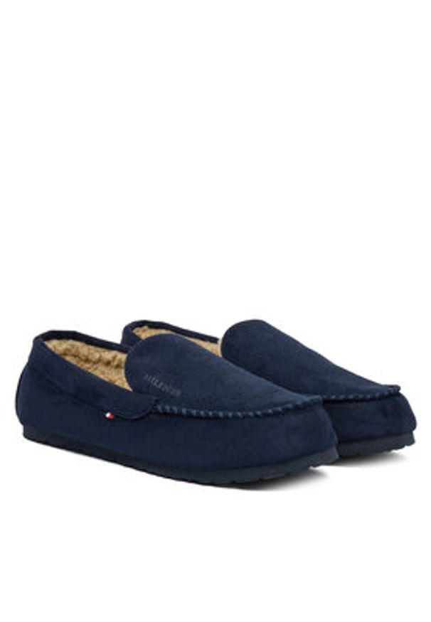 TOMMY HILFIGER - Tommy Hilfiger Kapcie M Driver House FM0FM05617 Granatowy. Kolor: niebieski. Materiał: materiał