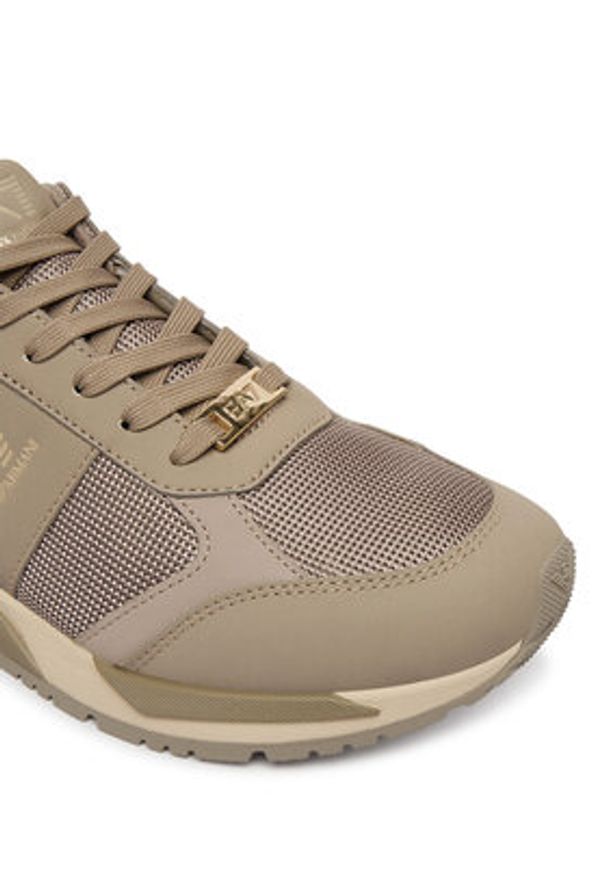EA7 Emporio Armani Sneakersy 7X000656 AF13550 MZ697 Brązowy. Kolor: brązowy. Materiał: skóra