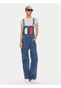 Tommy Jeans Ogrodniczki Classic Flag DW0DW18208 Niebieski Wide Leg. Kolor: niebieski #5